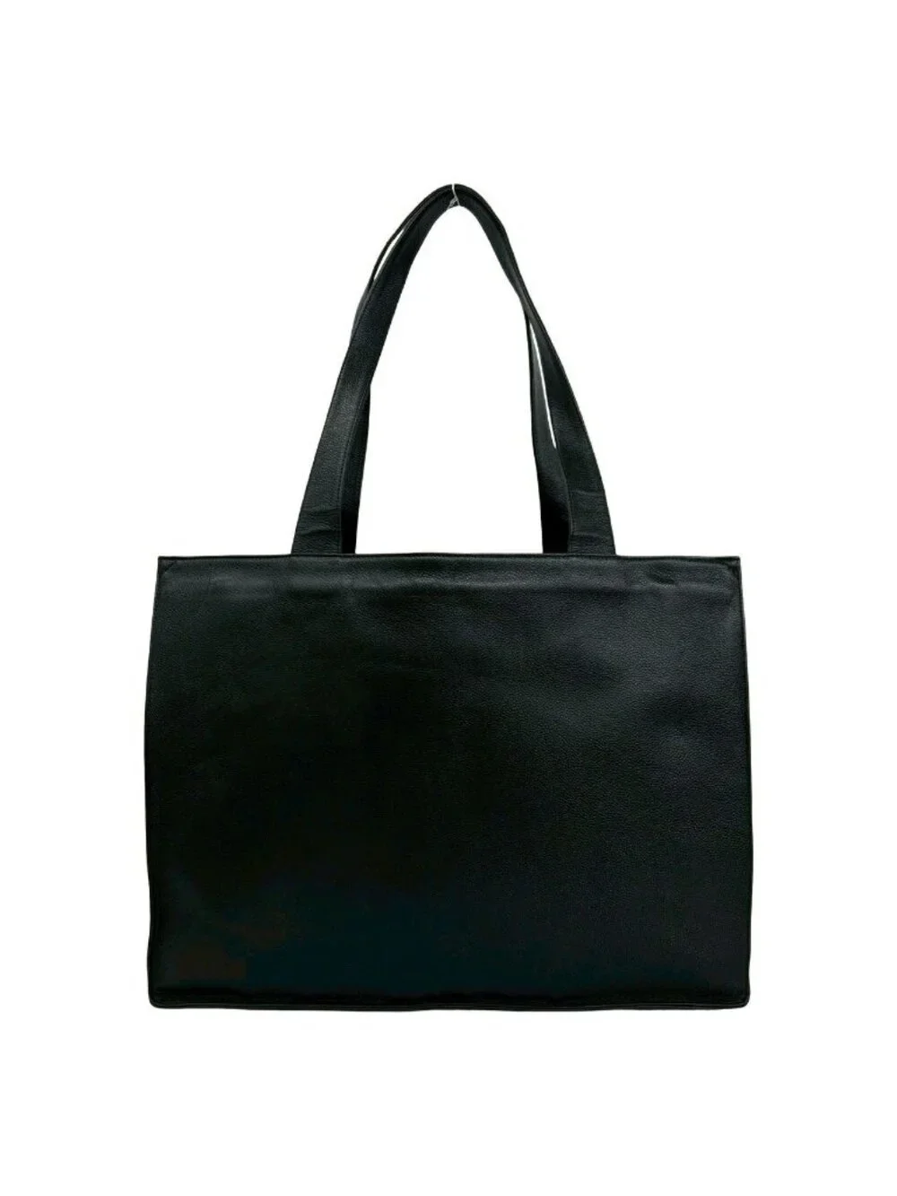 Chanel Card Jumbo CC Logo Caviar Leather Tote Shoulder Bag Black